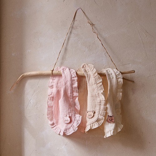 24S/S🌸BABYDOLL系列-荷葉邊棉紗圍嘴