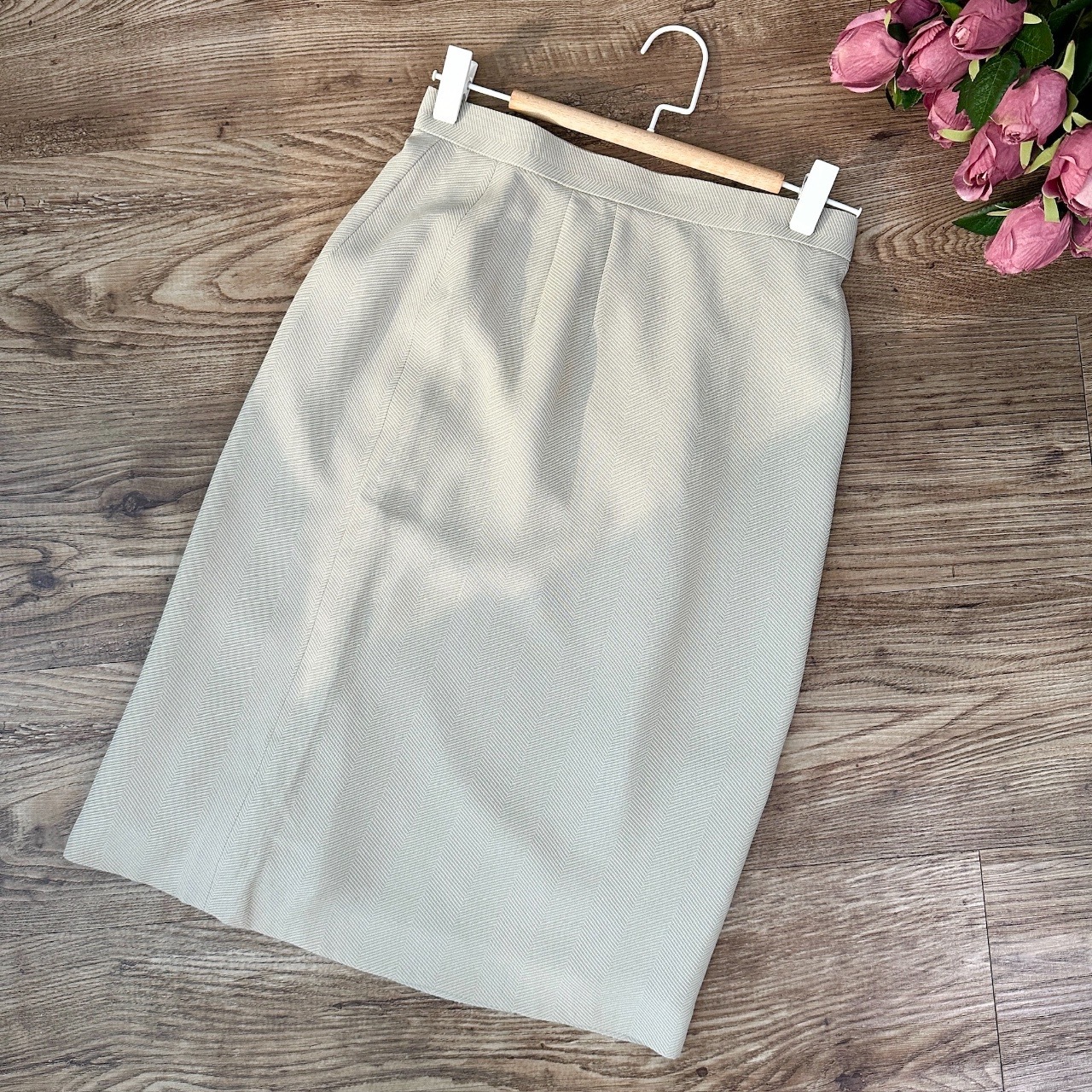 日本製灰色斜紋古著半身裙