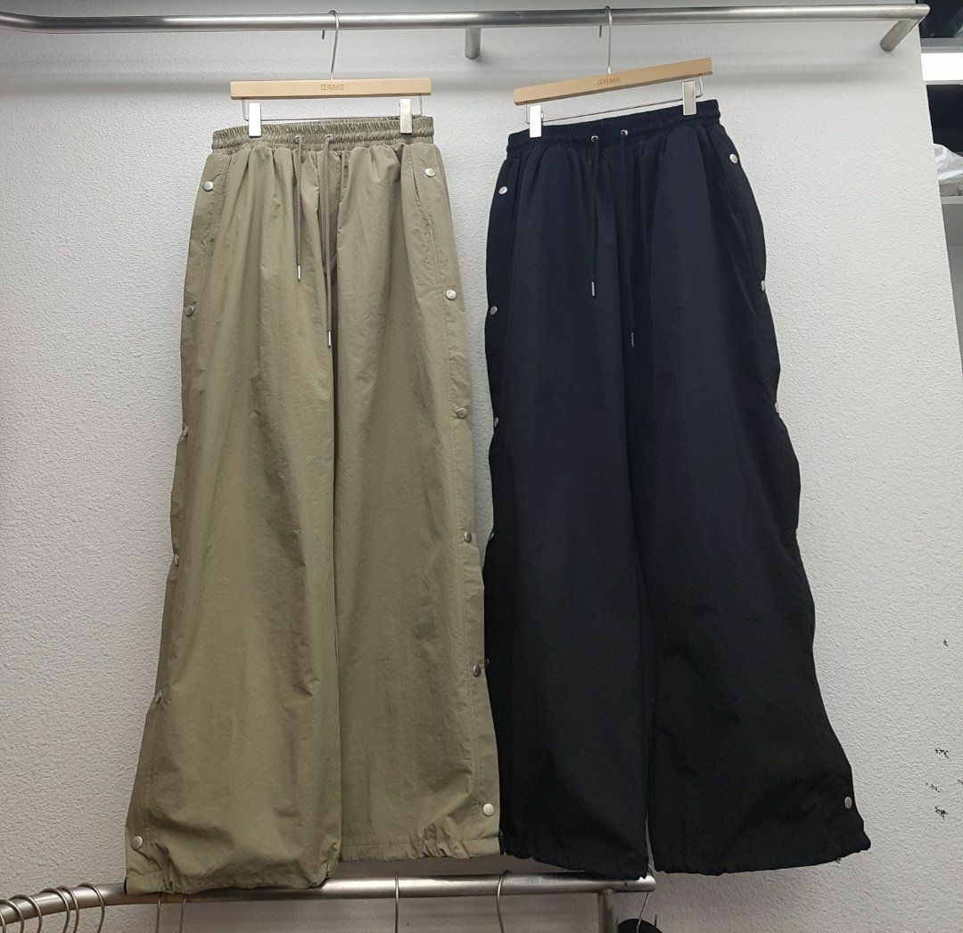 淨色扣鈕可束腳鬆身褲 GAME-012P