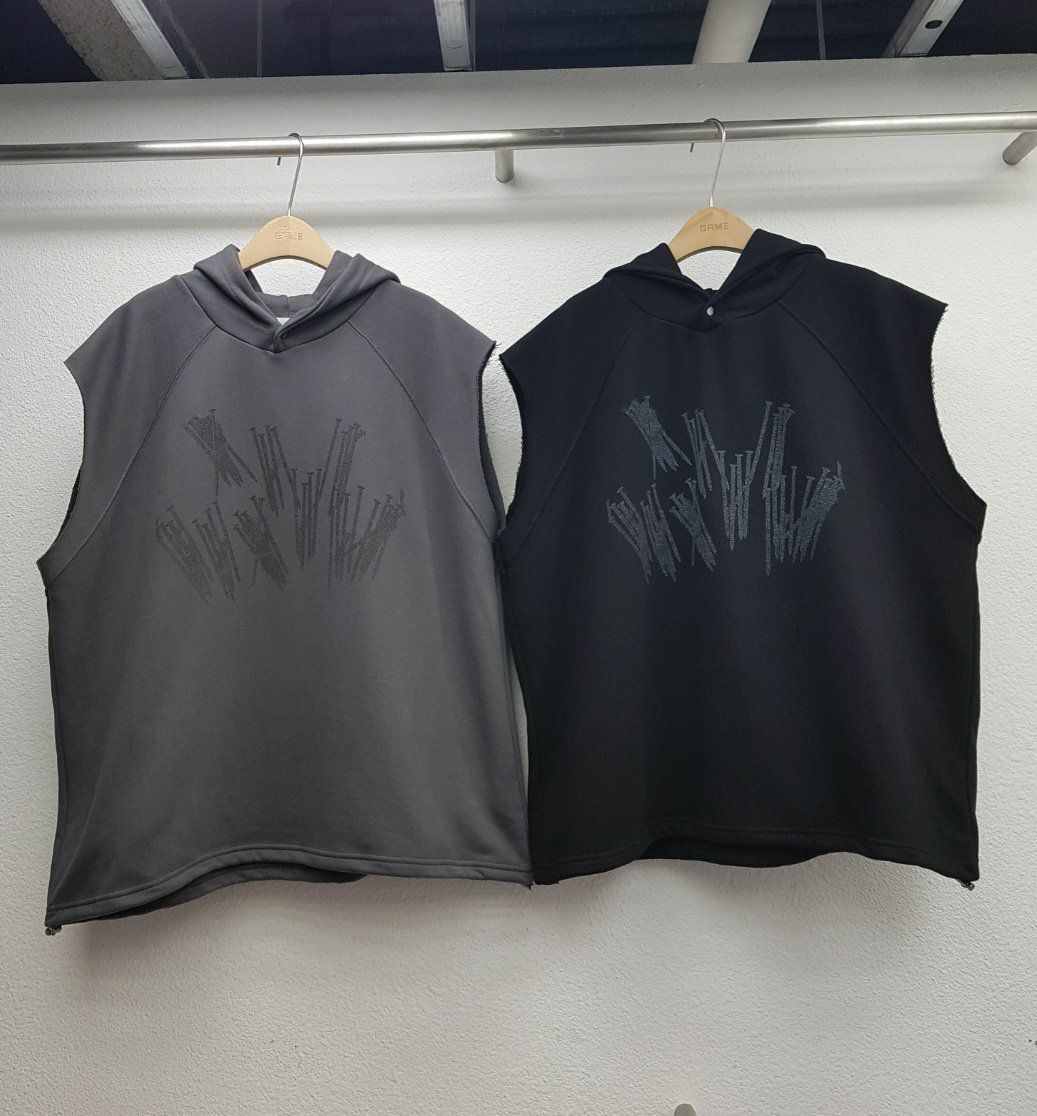 針子圖案連帽背心 GAME-014V