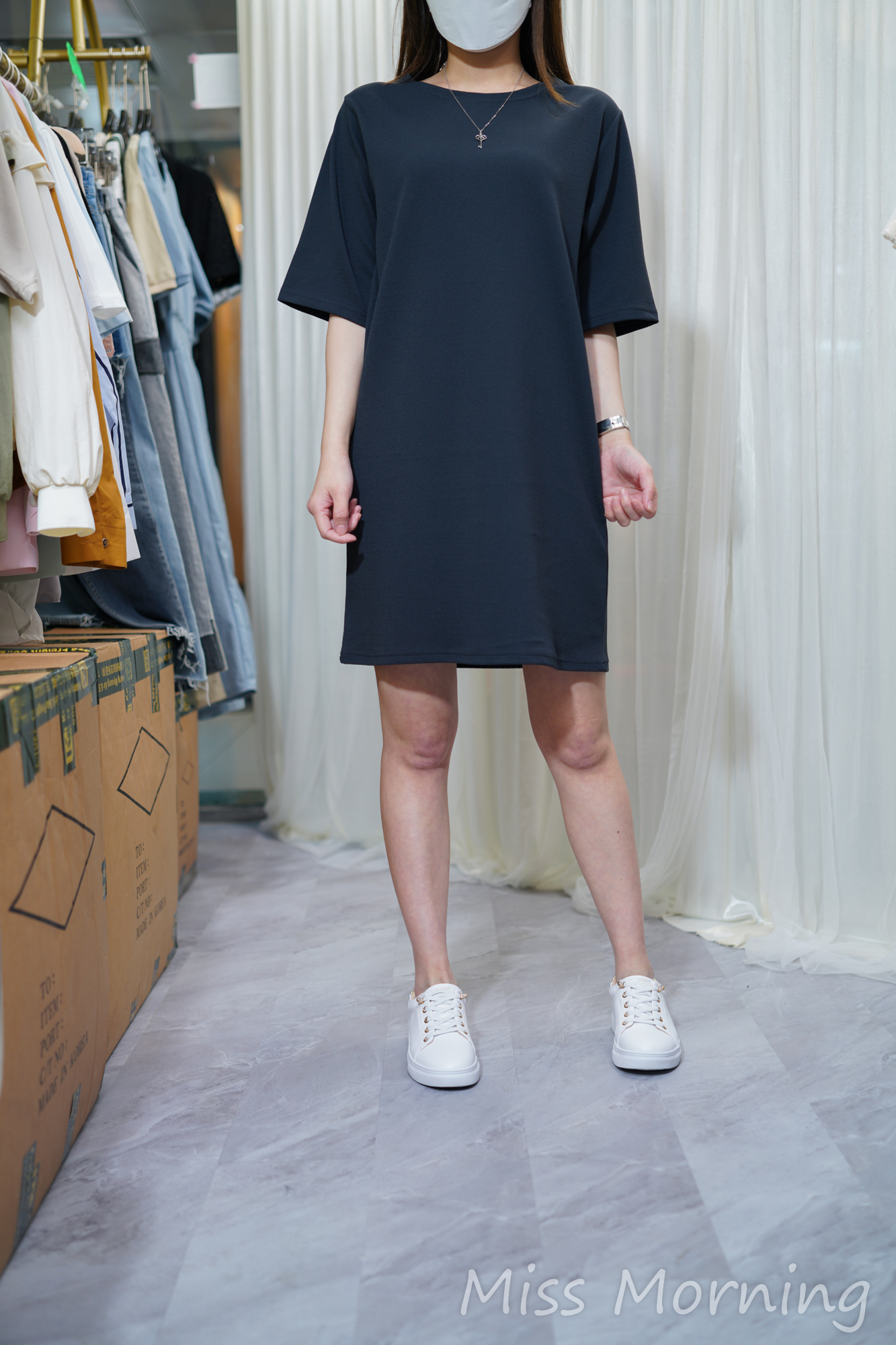 淨色大Tee款連身裙(13821)