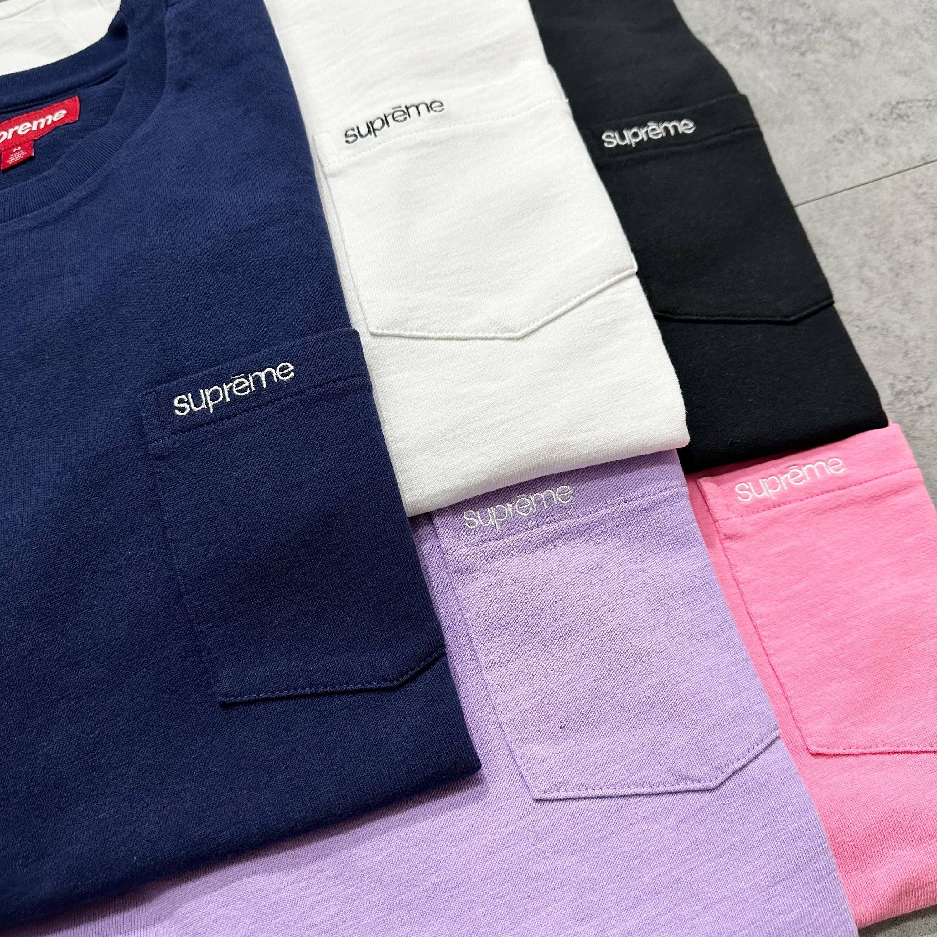 Supreme S/S Pocket Tee Navy