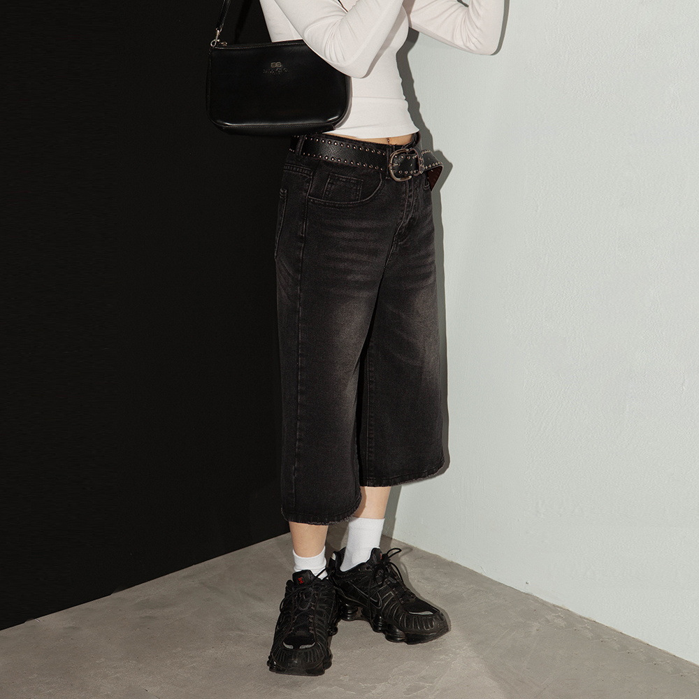 鉚釘復古寬版皮帶(in stock)