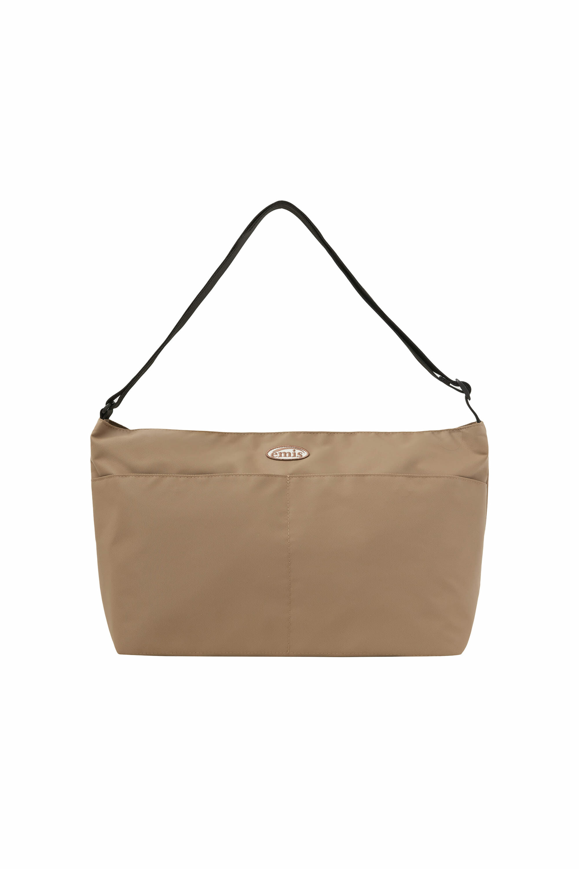 【EMIS】NYLON CROSSED BODY BAG-BEIGE emis NYLON CROSSED BODY BAG - BEIGE