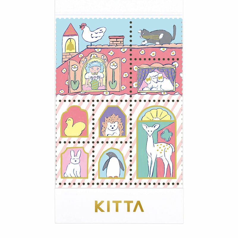 家 燙金郵票系列 隨身攜帶和紙膠帶 KITPP002｜日本 KITTA