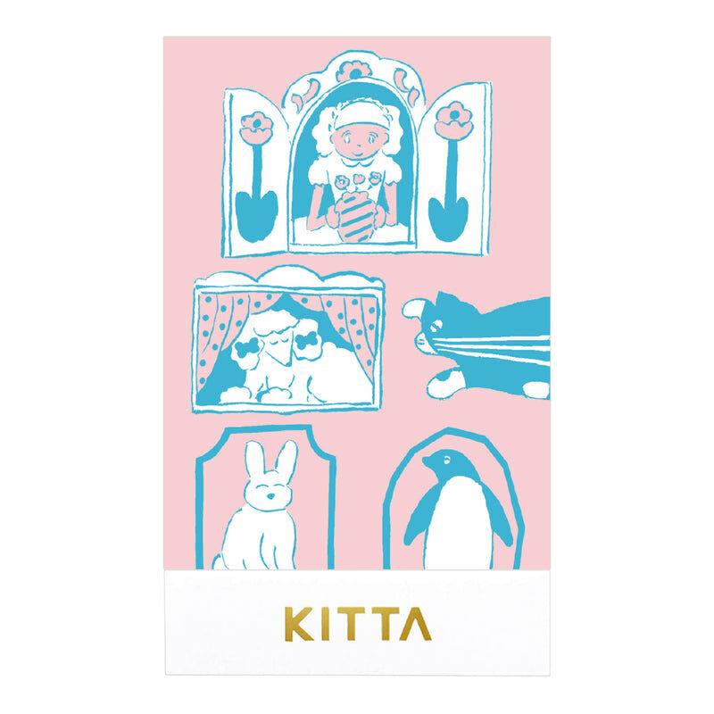 家 燙金郵票系列 隨身攜帶和紙膠帶 KITPP002｜日本 KITTA
