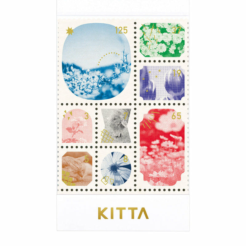 相片 燙金郵票系列 隨身攜帶和紙膠帶 KITPP003｜日本 KITTA