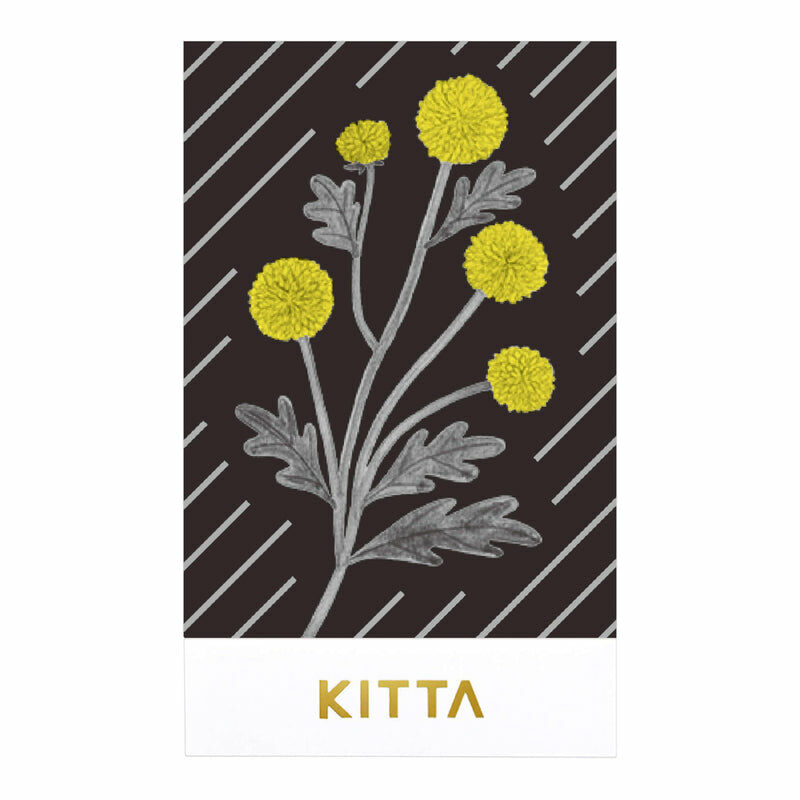 花 燙金郵票系列 隨身攜帶和紙膠帶 KITPP004｜日本 KITTA