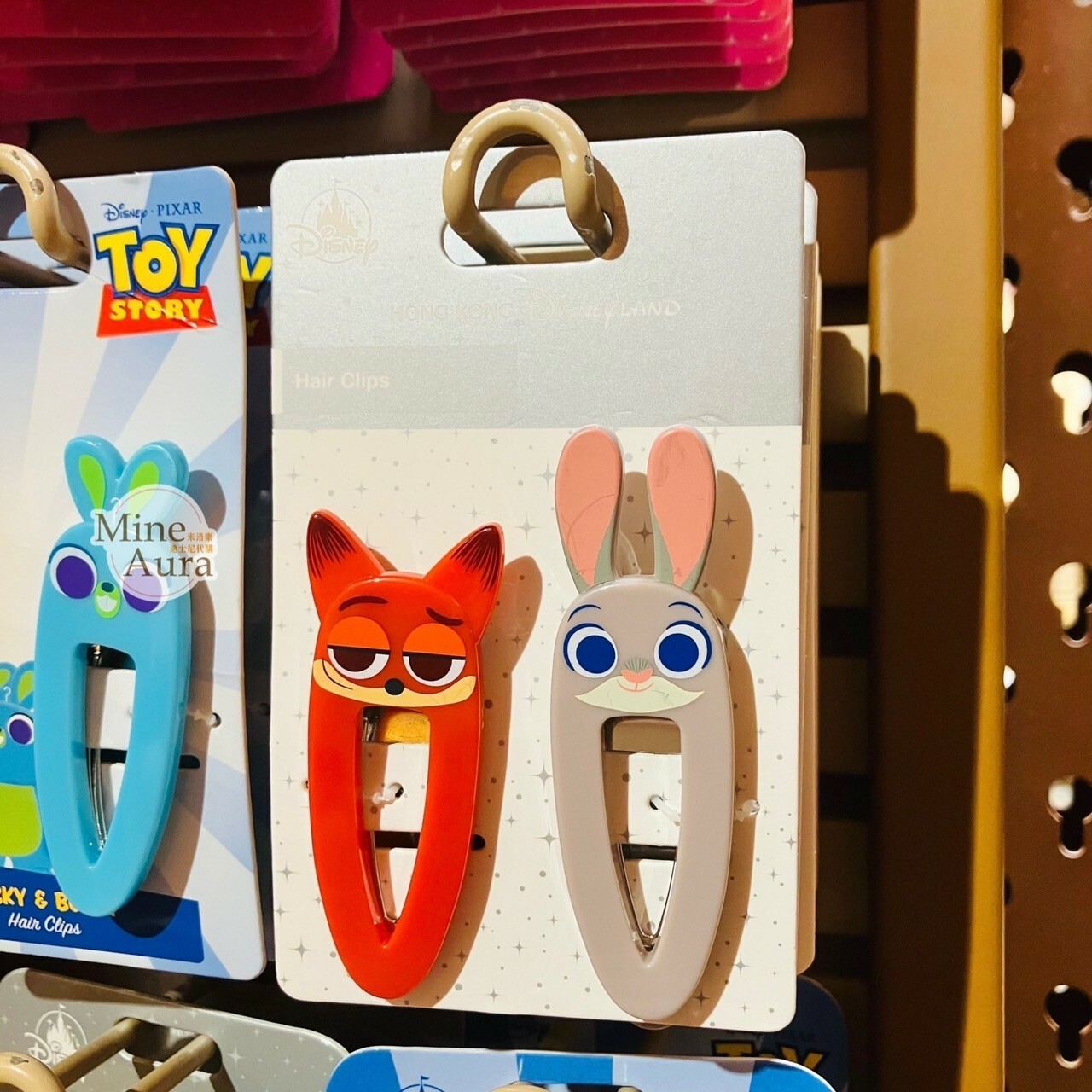 哈茱蒂 Judy 兔 胡尼克 Nick 大頭造型 髮夾 髮飾 2入組 動物方城市 Zootopia -香港迪士尼樂園
