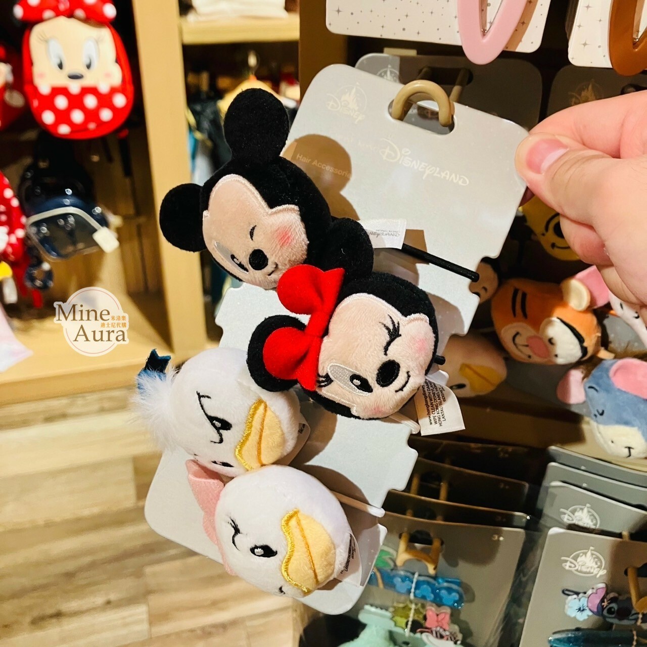 米奇 Mickey 與好友們 大頭絨毛 髮束 4入組 髮飾 -香港迪士尼樂園