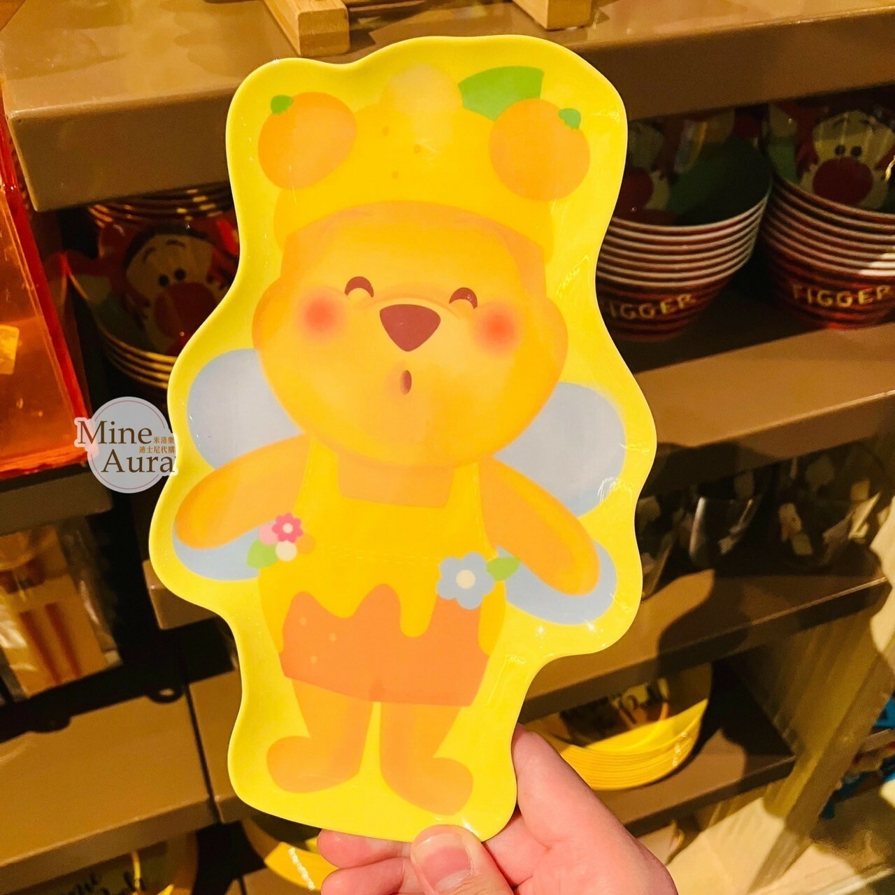 春日系列 小熊維尼 Winnie the Pooh 造型餐盤 -香港迪士尼樂園