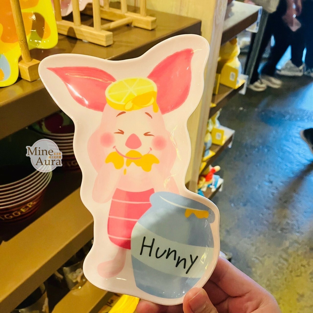 春日系列 小熊維尼 Winnie the Pooh 小豬 皮傑 piglet 造型餐盤 -香港迪士尼樂園