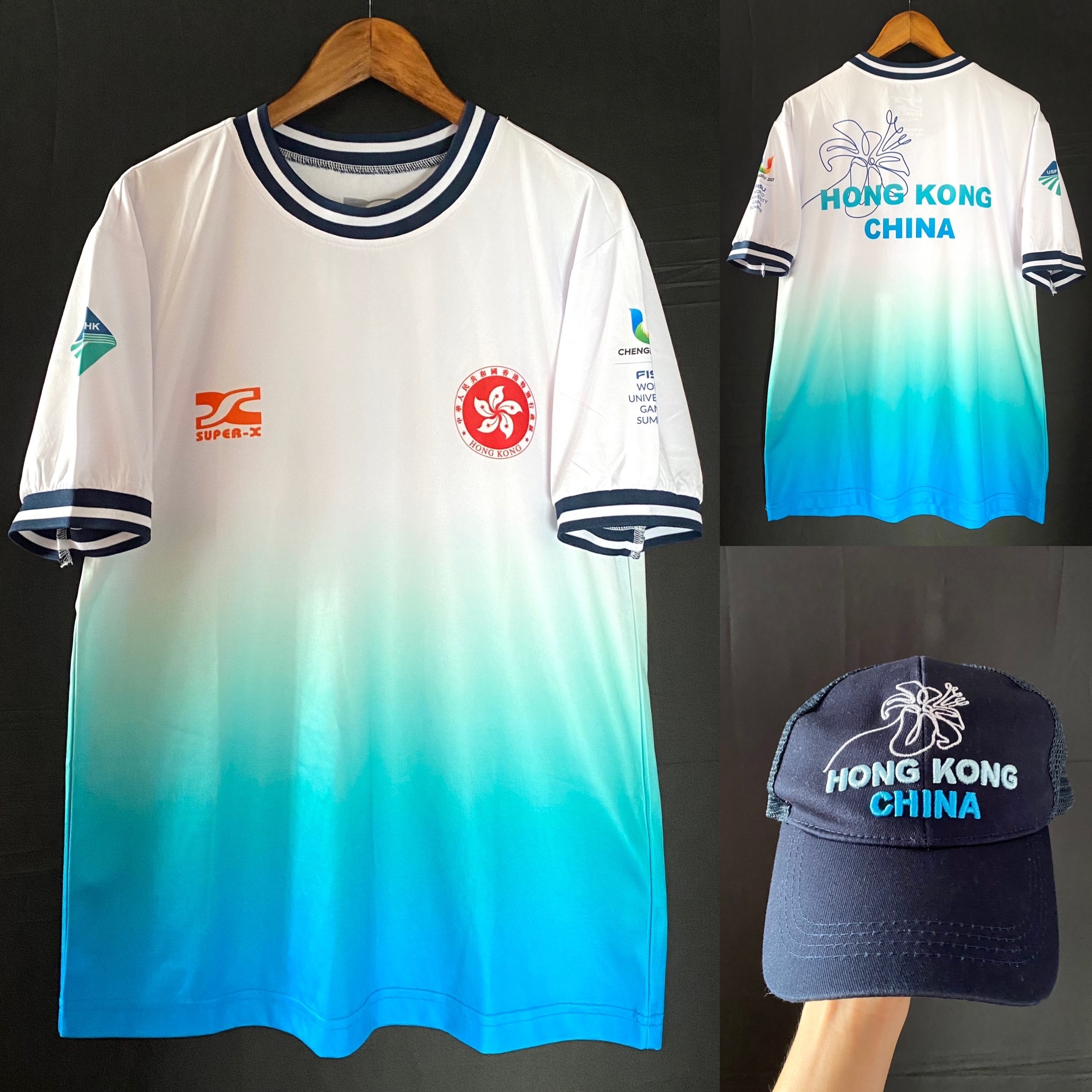 Hong Kong Team 2023 World University players wear and cap