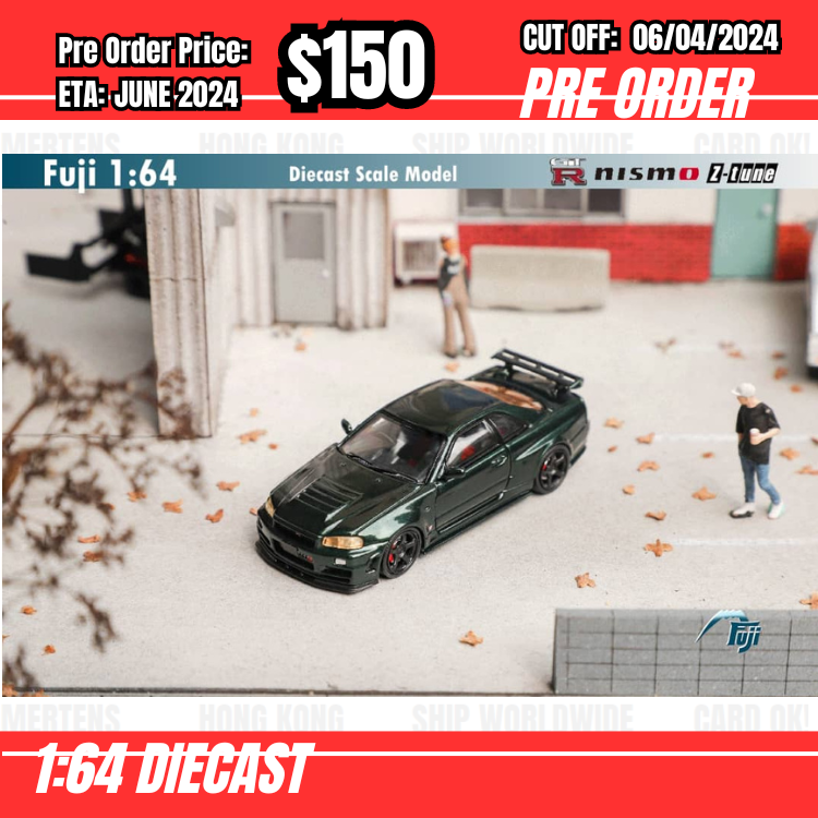RS-$150  * Fuji * 1:64 Nissan Skyline GTR R34 Nismo Z-Tune CRS Dark [OD04/04]