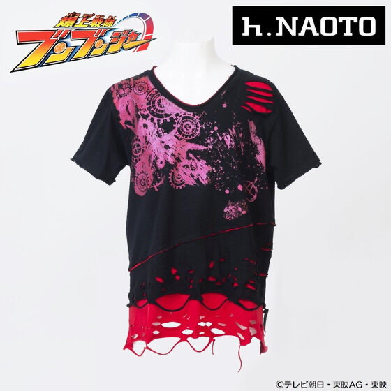 Pbandai 預訂2024/6月 爆上戦隊ブンブンジャー×h.NAOTO　ブンレッド／範道大也　ダメージTシャツ