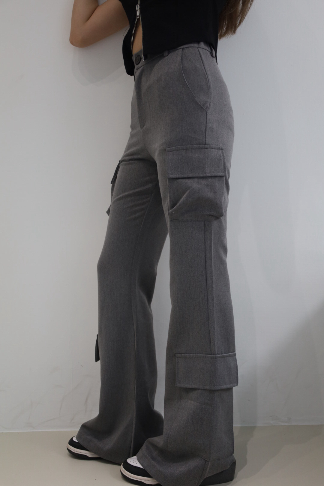 西裝工裝喇叭褲