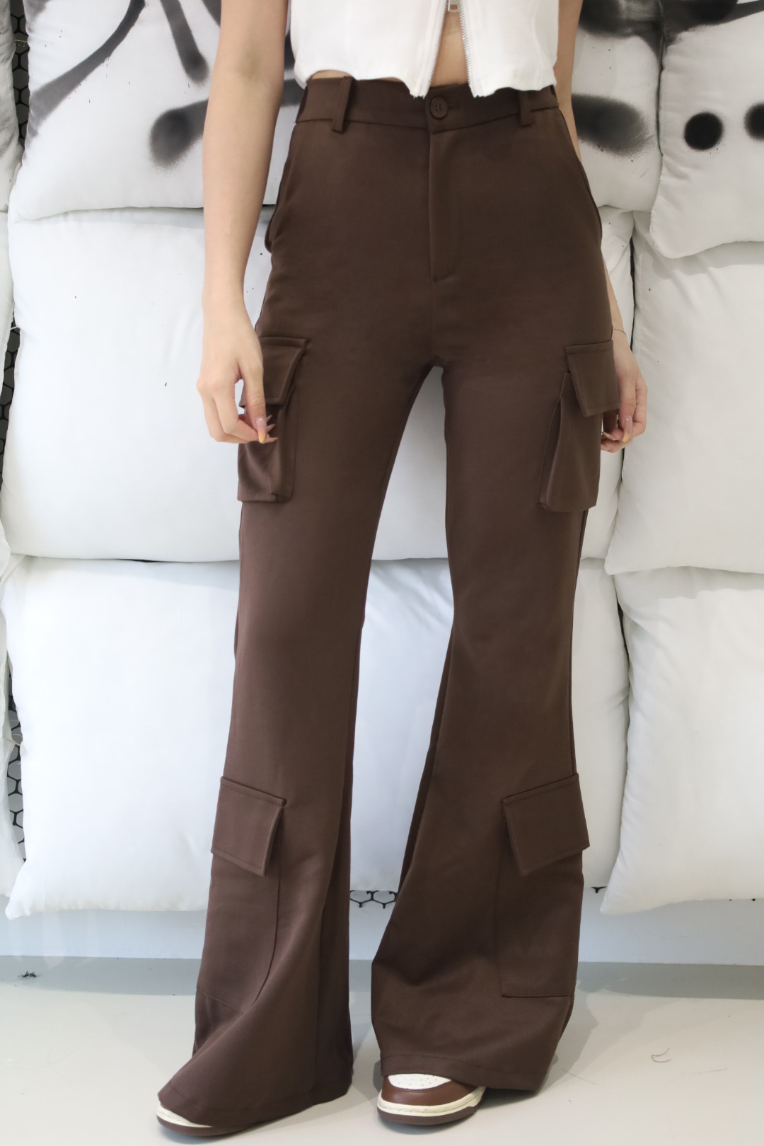 西裝工裝喇叭褲