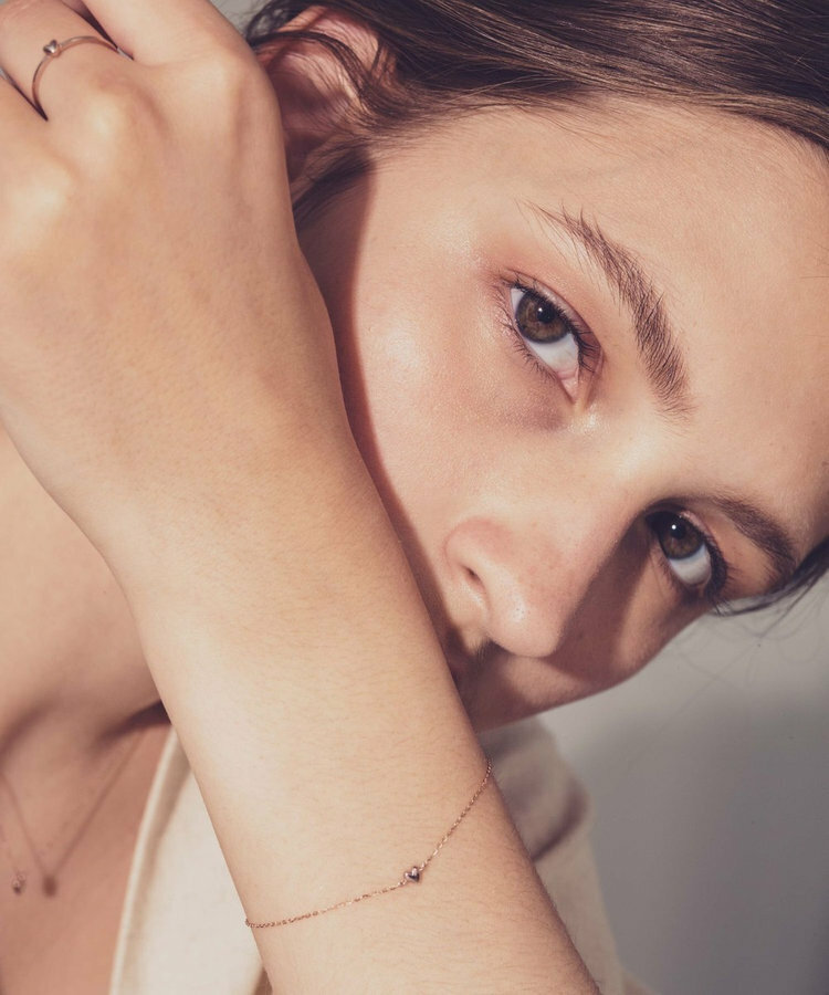 [連線優惠] ete K18YG鑽石小愛心手鍊