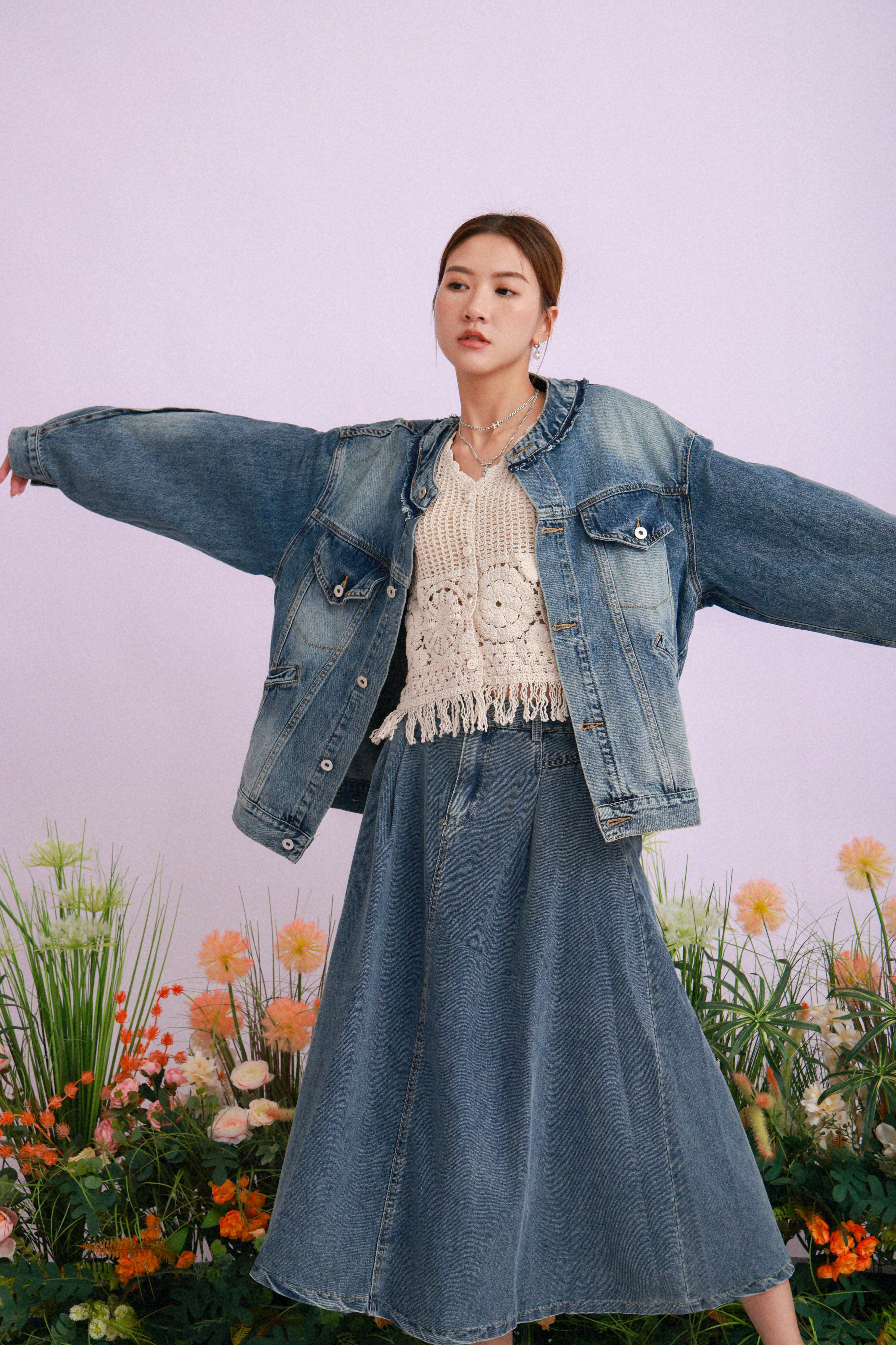 造型 813（外套＋上衣＋半截裙）