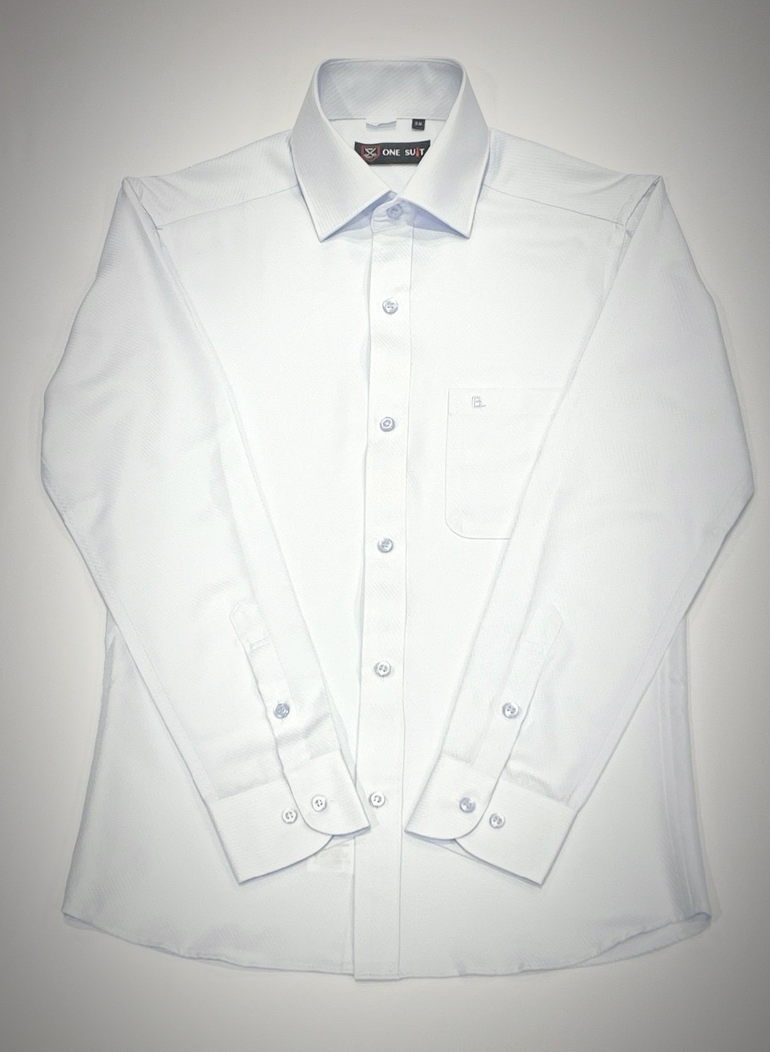 藍白色斜紋男長袖襯衫6