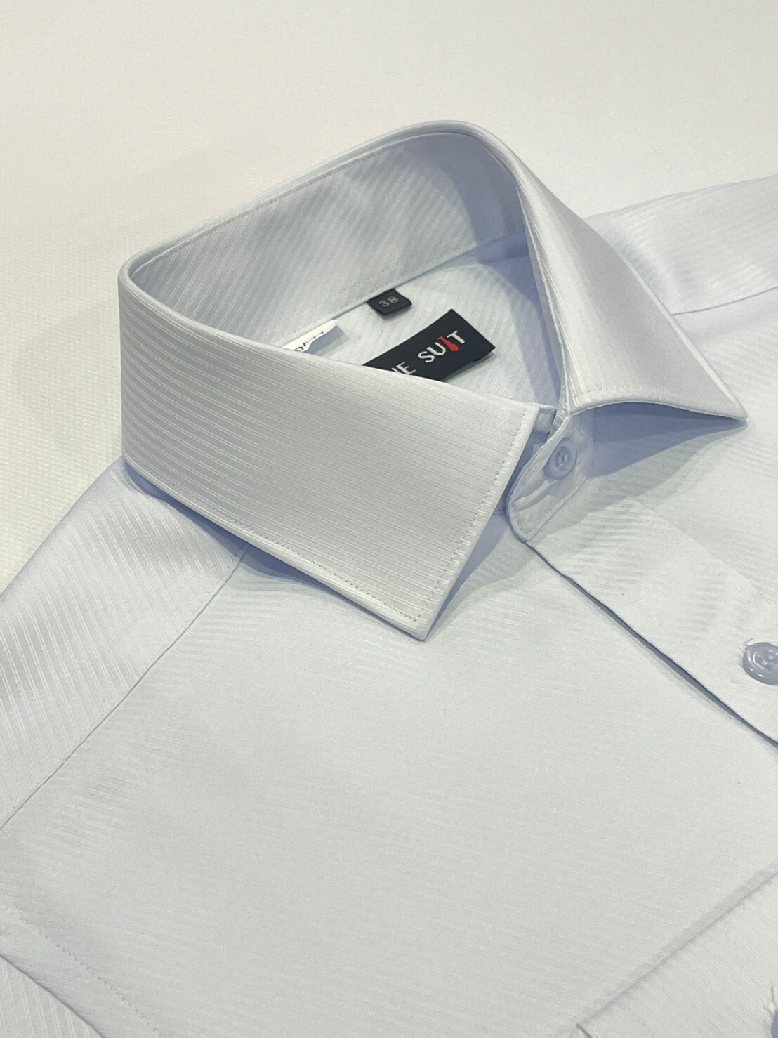 藍白色斜紋男長袖襯衫7