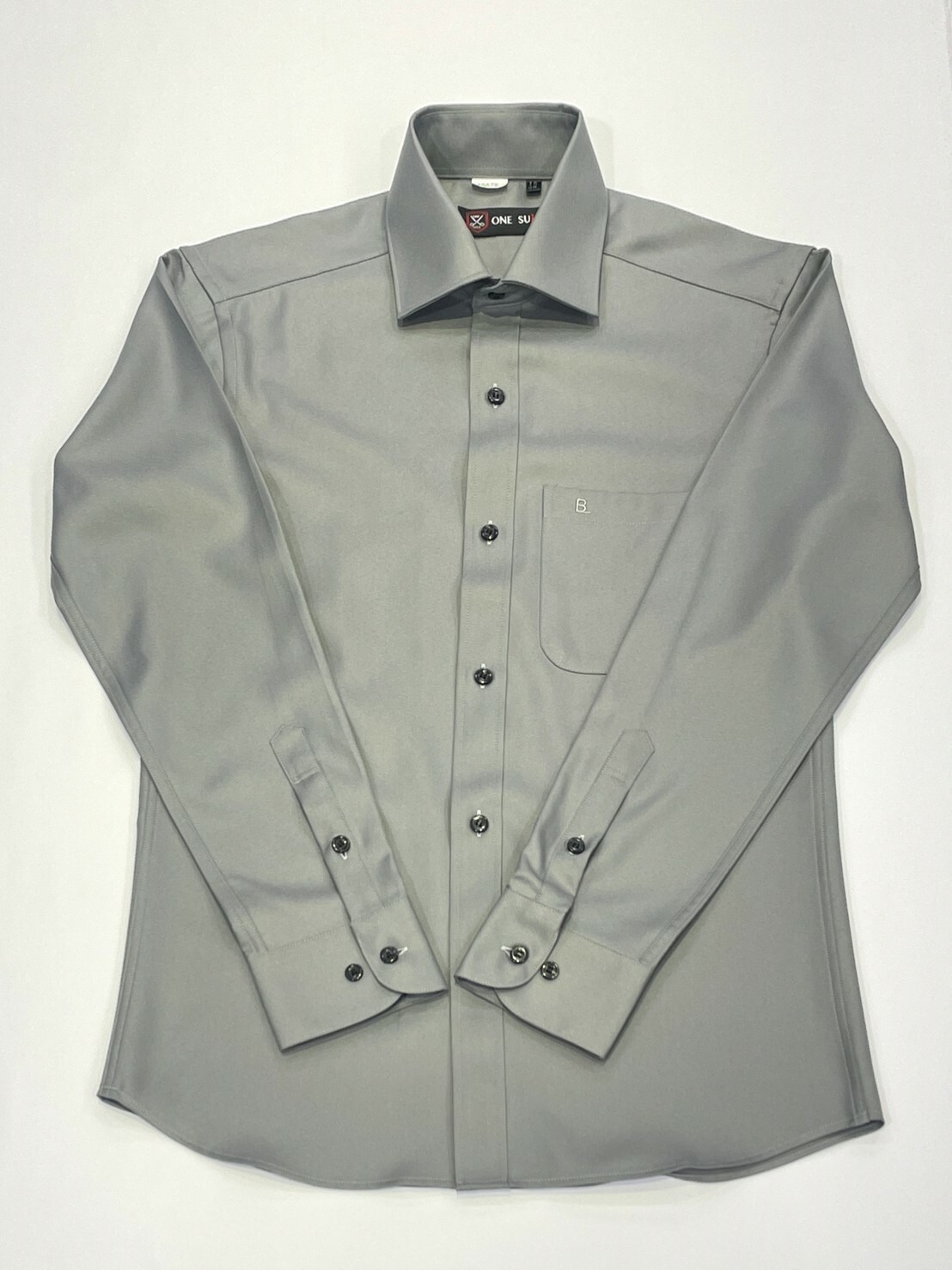 灰色男長袖襯衫6