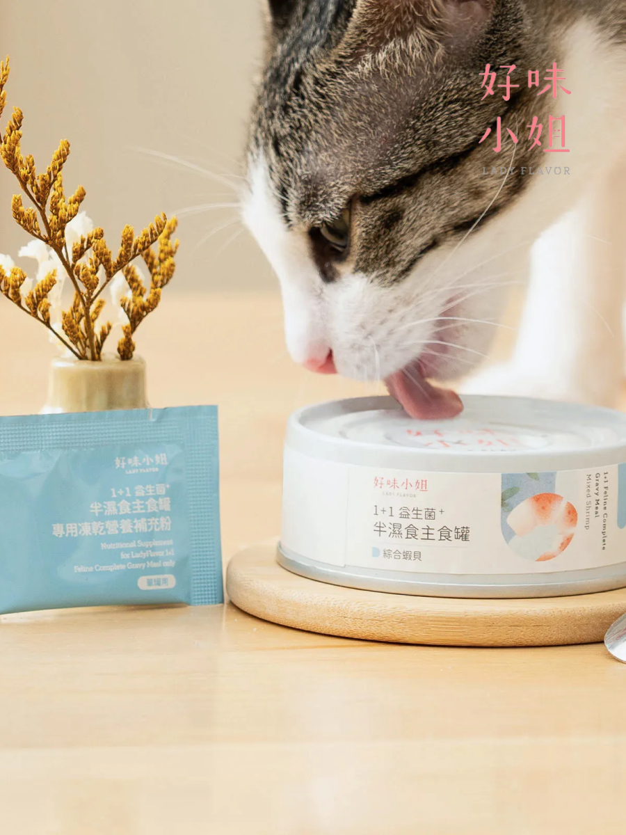 【LADY FLAVOR 好味小姐】1+1益生菌半濕食主食罐｜綜合蝦貝