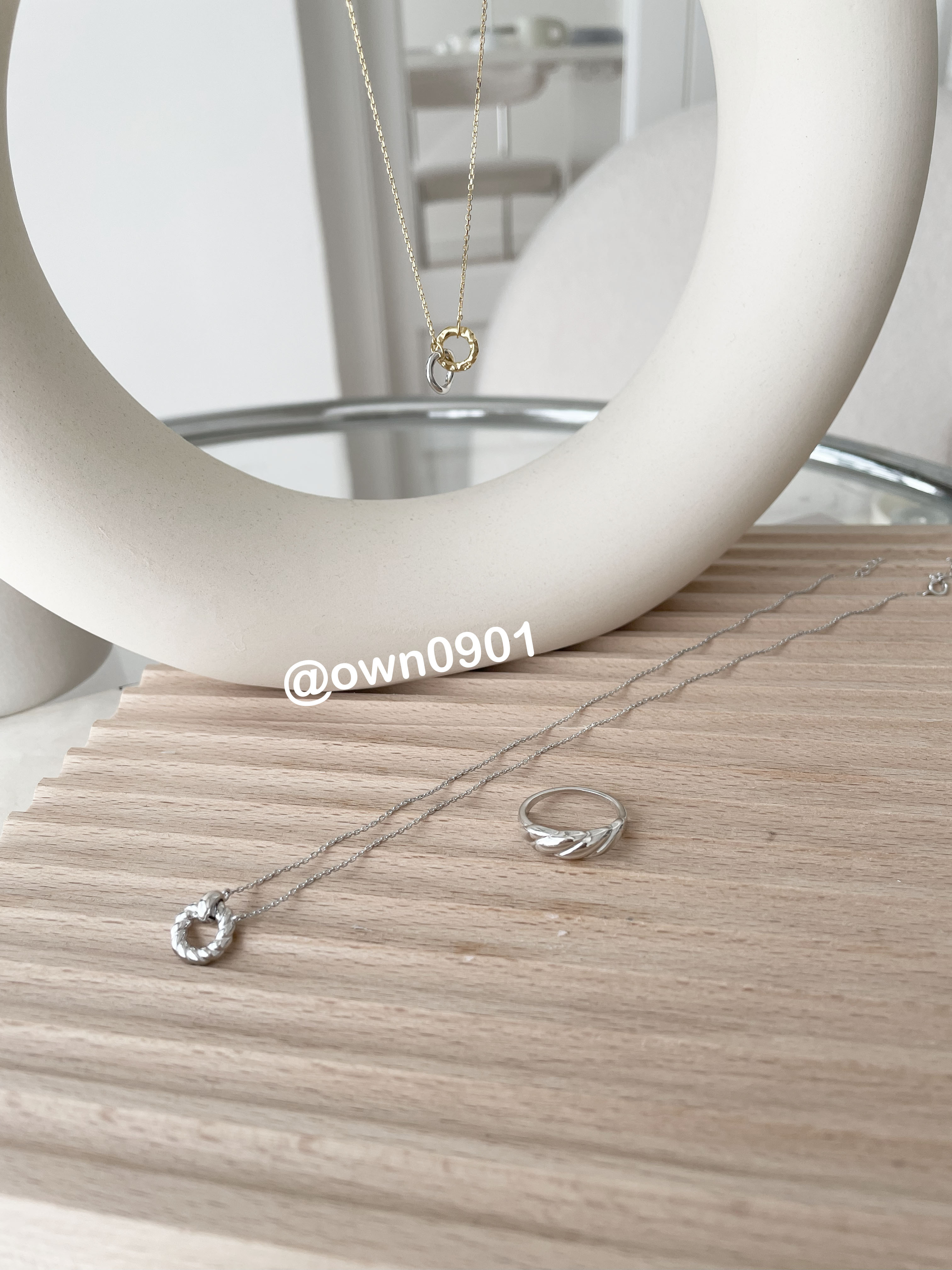 【OWN】韓國 純手工 925純銀系列 項鍊 戒指 鎖骨鍊 飾品 配件 銀色 金色