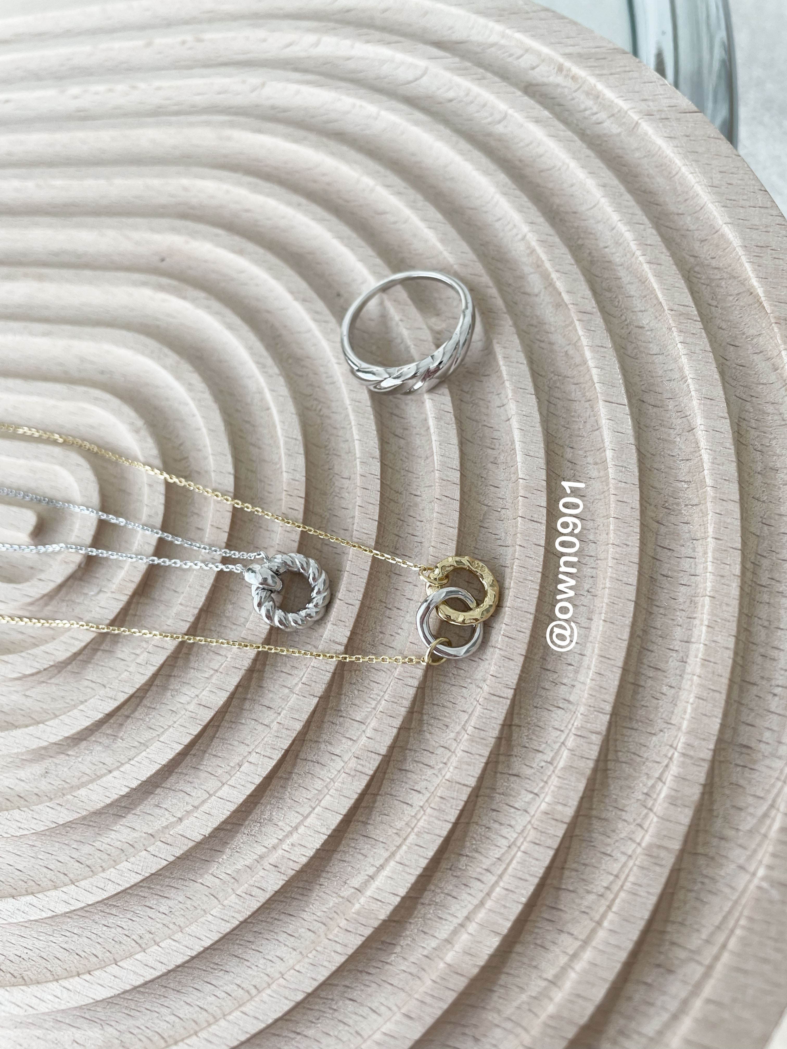 【OWN】韓國 純手工 925純銀系列 項鍊 戒指 鎖骨鍊 飾品 配件 銀色 金色