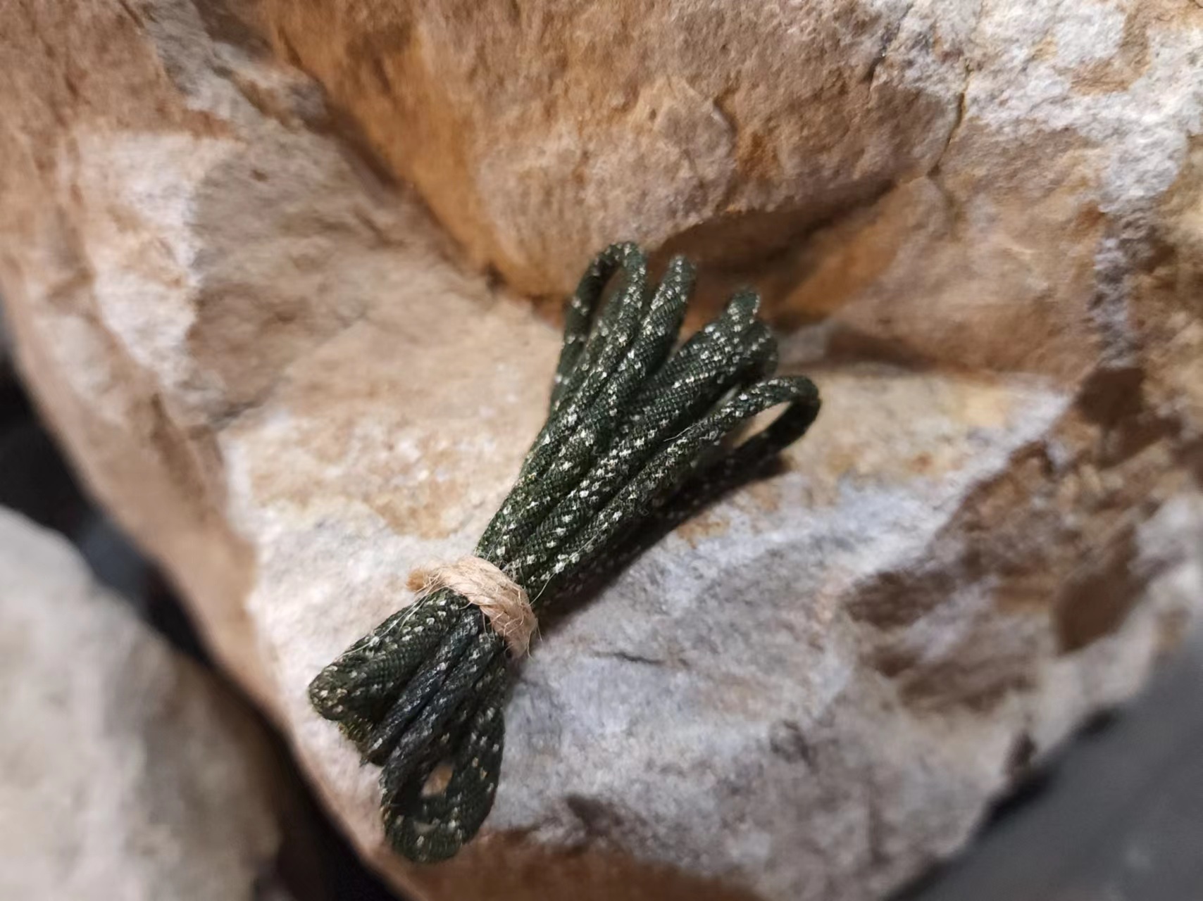 YVES 古布繩-松綠麻葉水玉