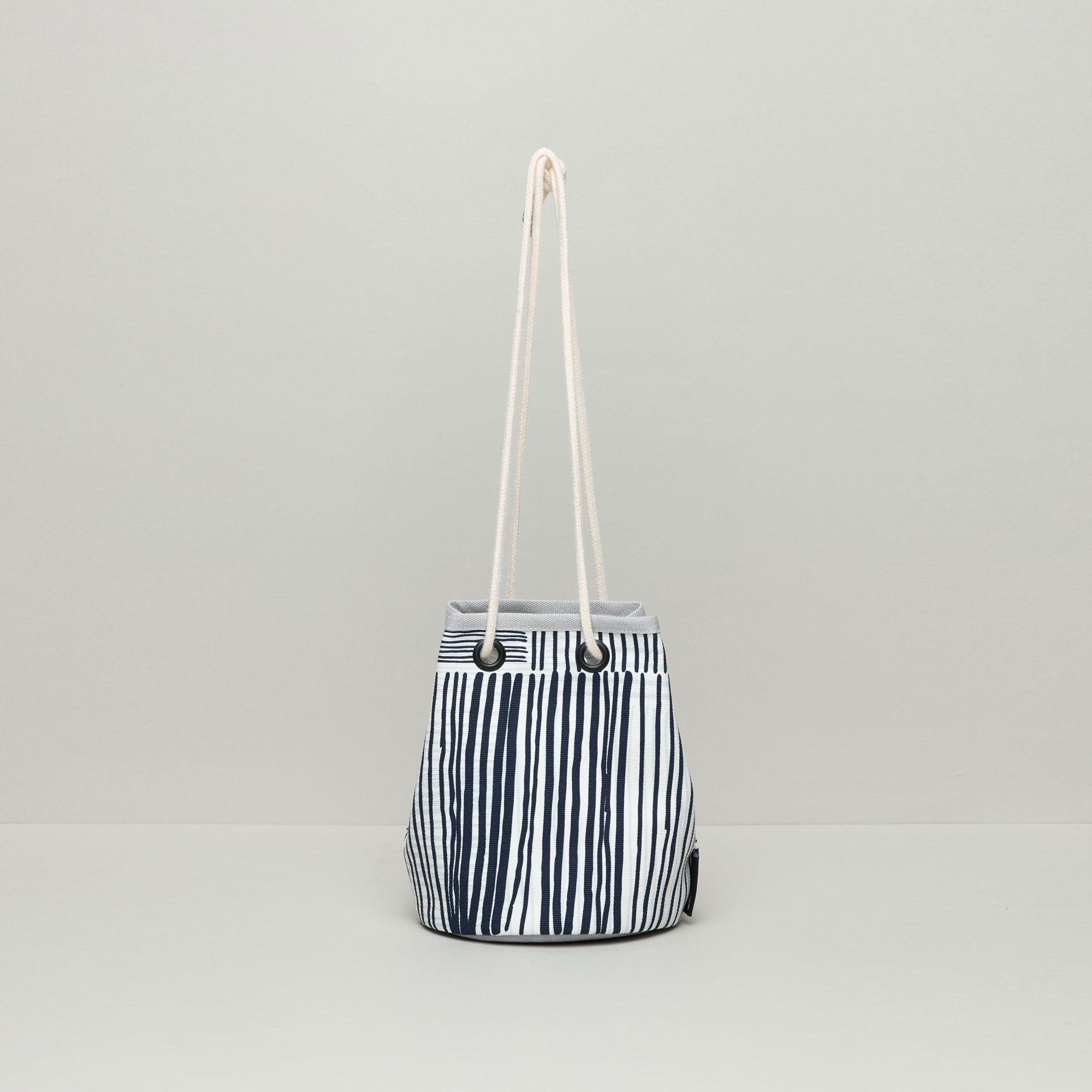 遛狗束口包 / 編織深藍