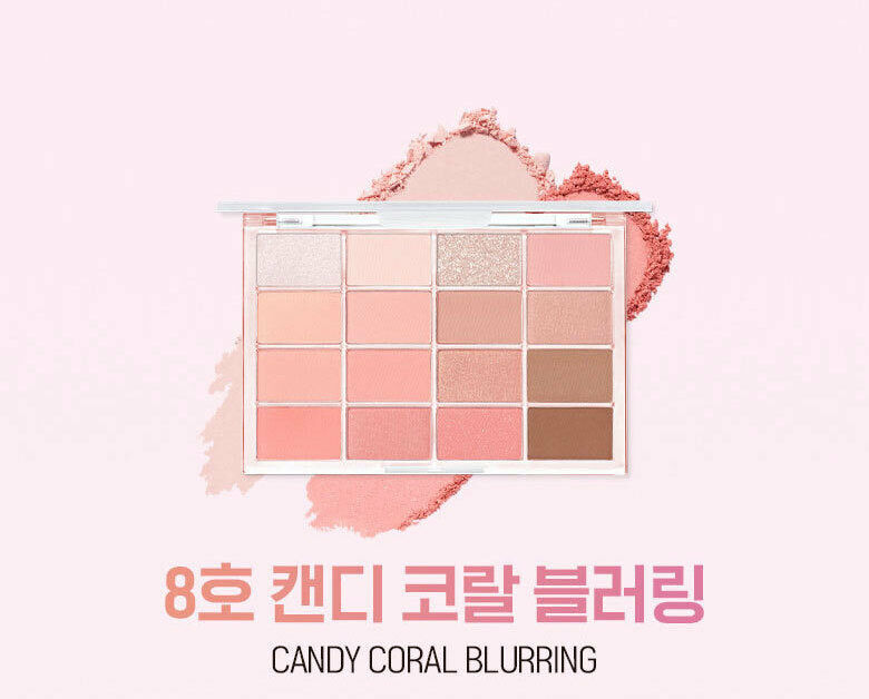 Korea WAKEMAKE Soft Blurring Eye Palette AD 08 Candy Coral Blurrin  8809864769083