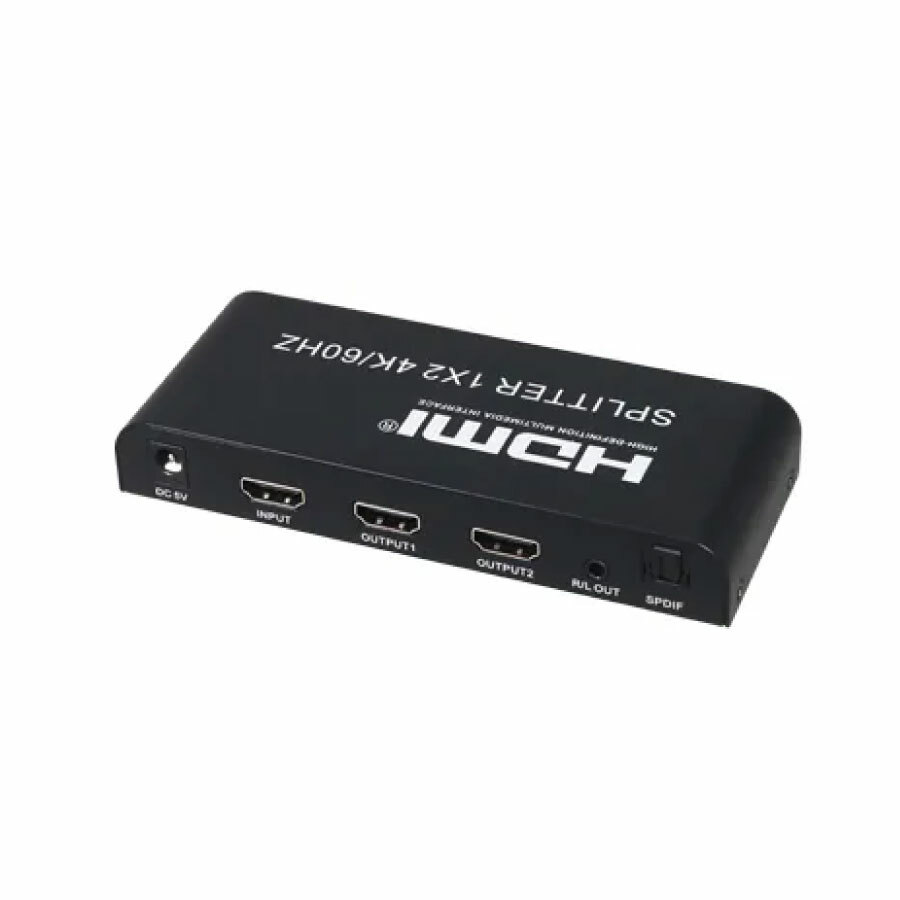 伽利略 HDMI 4K@60Hz 影音分配器 1進2出