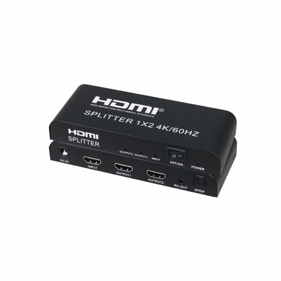 伽利略 HDMI 4K@60Hz 影音分配器 1進2出