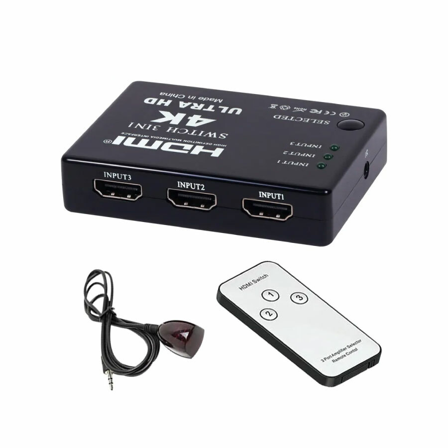 伽利略 HDMI 影音切換器 3進1出 + 遙控器 H4301R