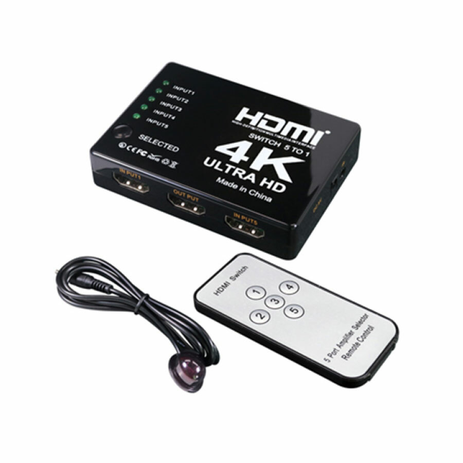 伽利略 HDMI 影音切換器 5進1出+遙控器H4501R
