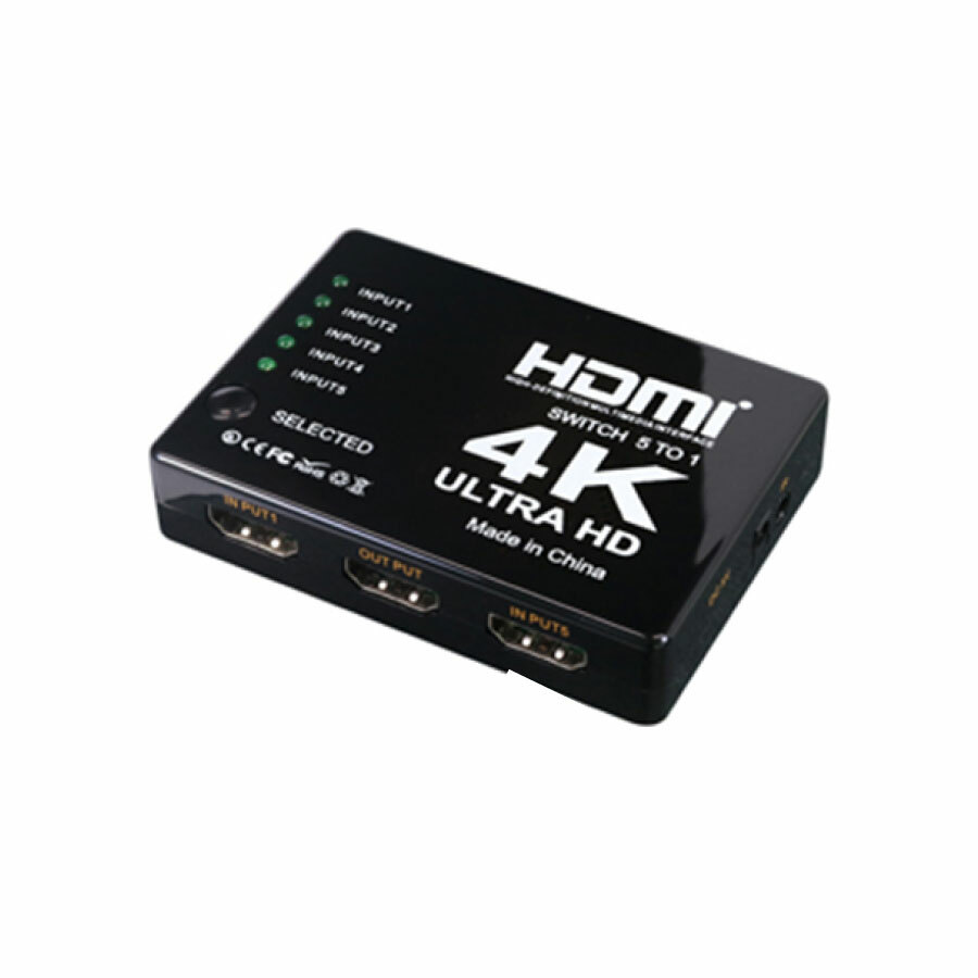 伽利略 HDMI 影音切換器 5進1出+遙控器H4501R