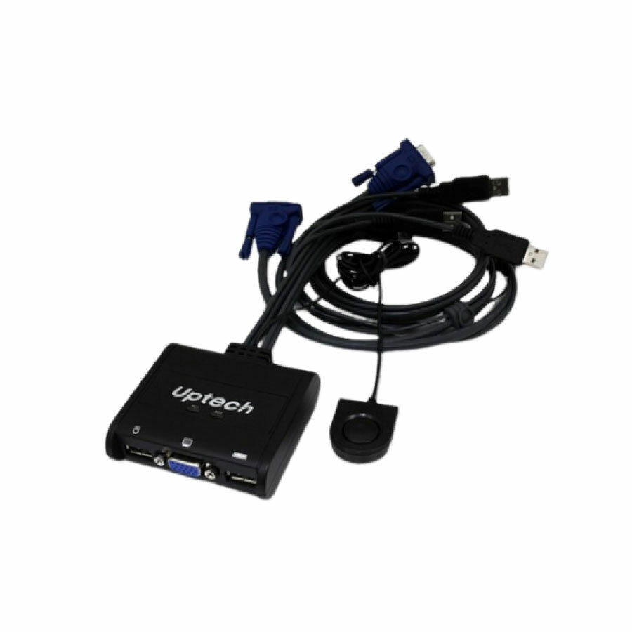 Uptech KVM211U 帶線式 2-Port 電腦切換器