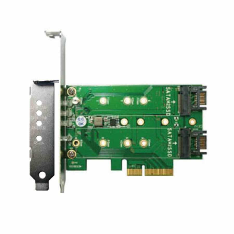 伽利略 PCI-E 4X M.2(NVMe)1埠+(NGFF)2埠 SSD 轉接卡