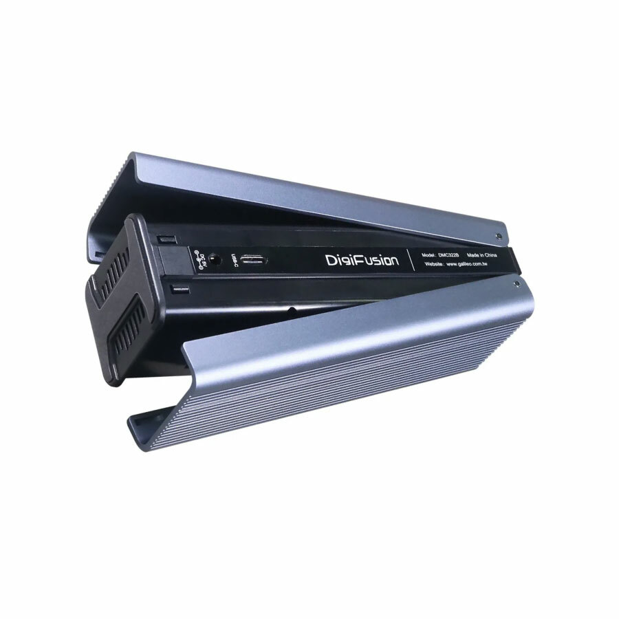 伽利略 雙M.2(NVMe) SSD to USB3.2 Gen2x2 拷貝機 產品型號：DMC322B