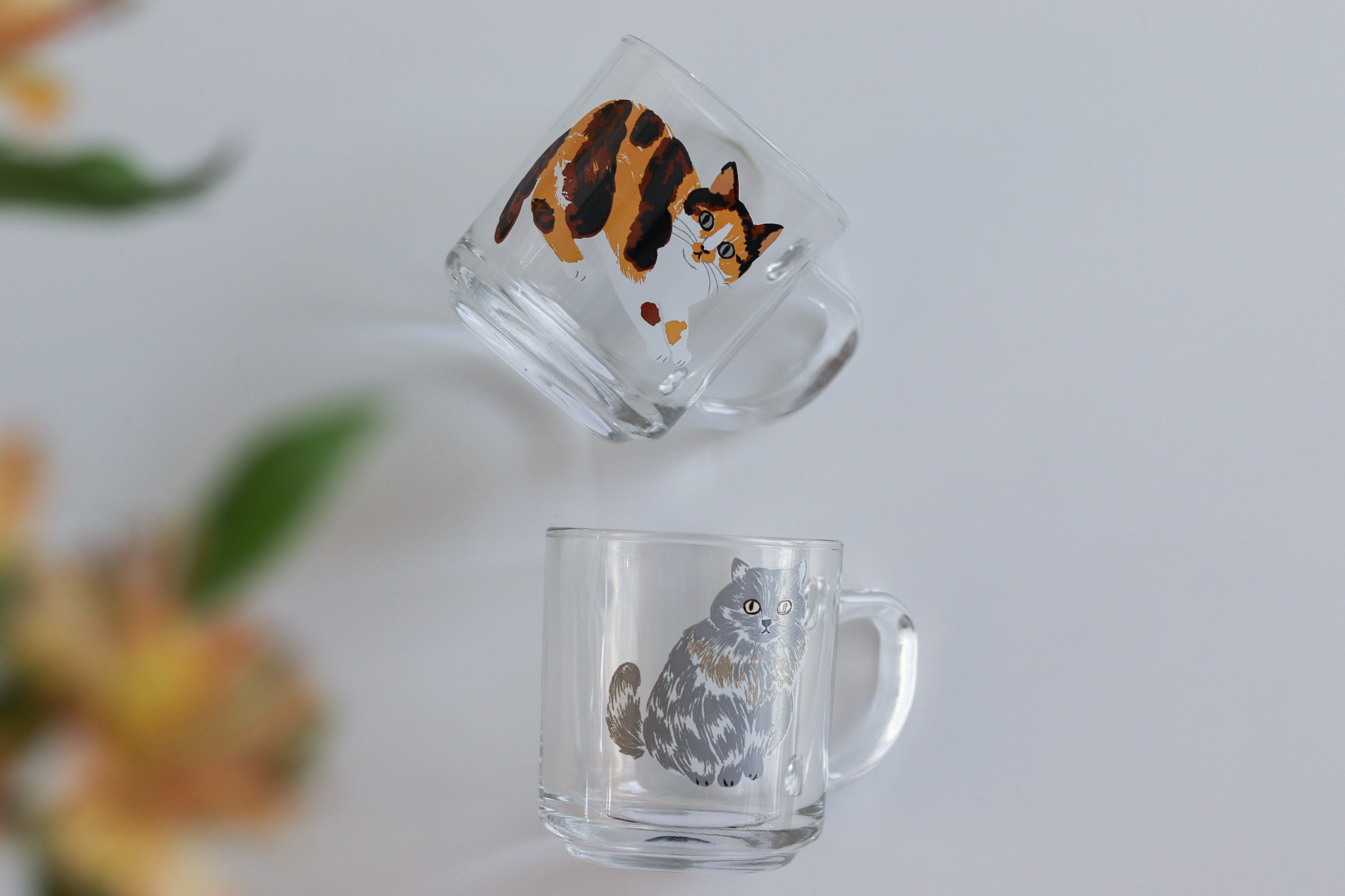 松尾美雪 貓咪 玻璃 馬克杯