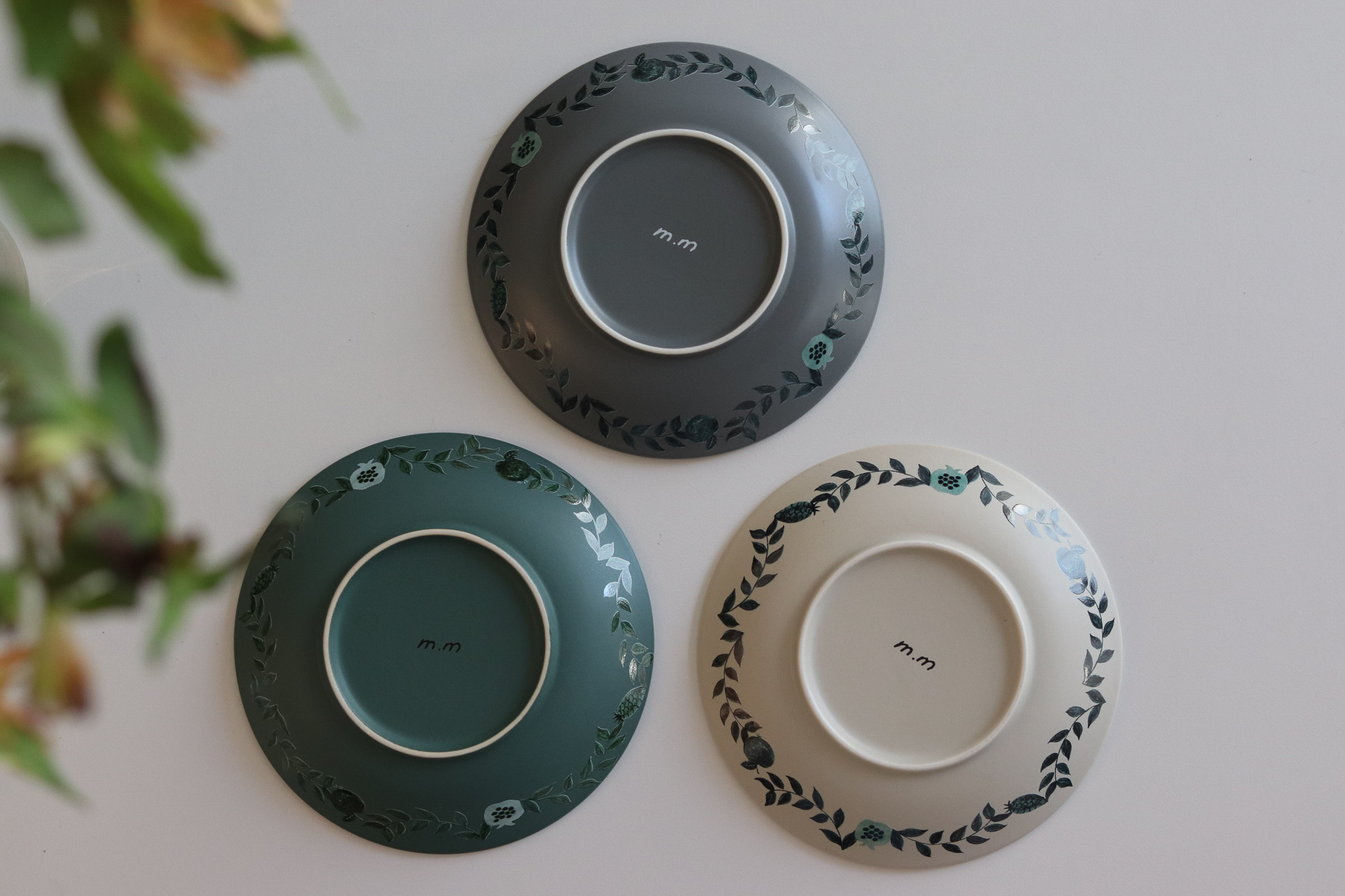 日本 松尾美雪 花草動物 點心盤