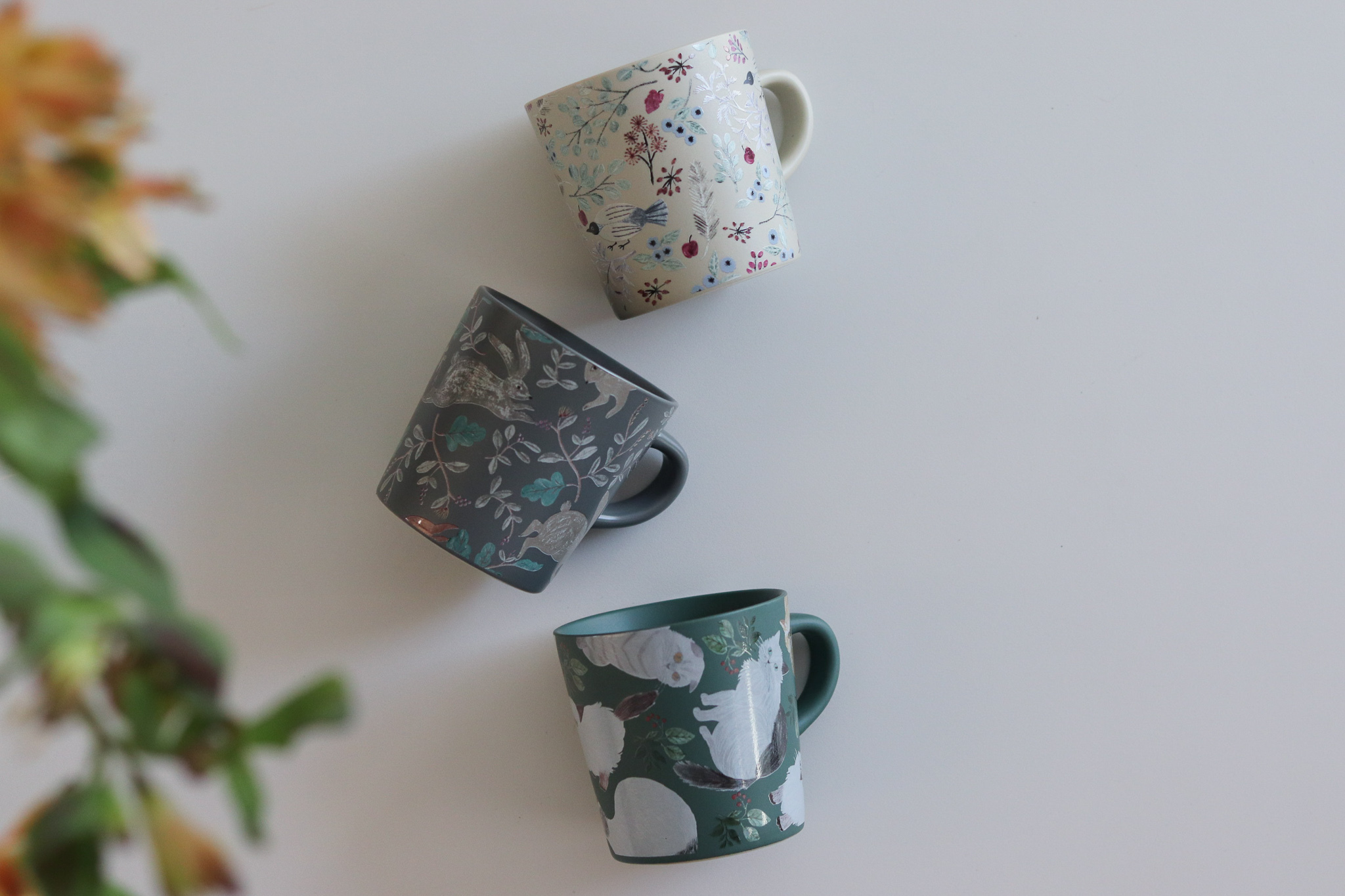 日本 松尾美雪 花草動物 馬克杯