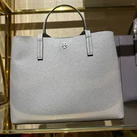 [S] TORY BURCH BLAKE SMALL TOTE,BAY GRAY/LIGHT UMBER, 196133702710 (STB528)