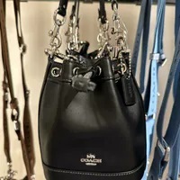 [S] COACH CR144 SML MINI BUCKET BAG,SV/BLACK, 196395290642 (SCO702)