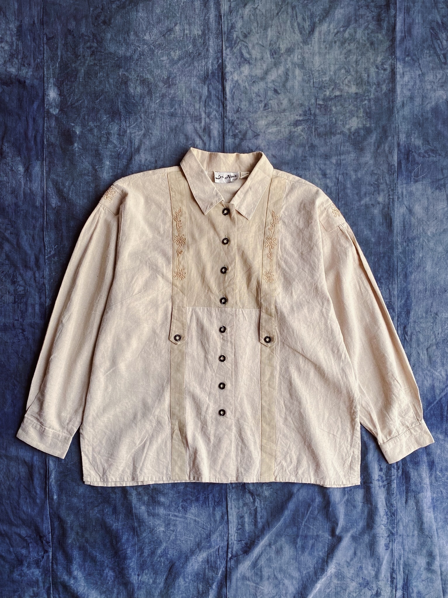 Tylorean Pullover shirts /古著提洛爾襯衫-雙層蕨類