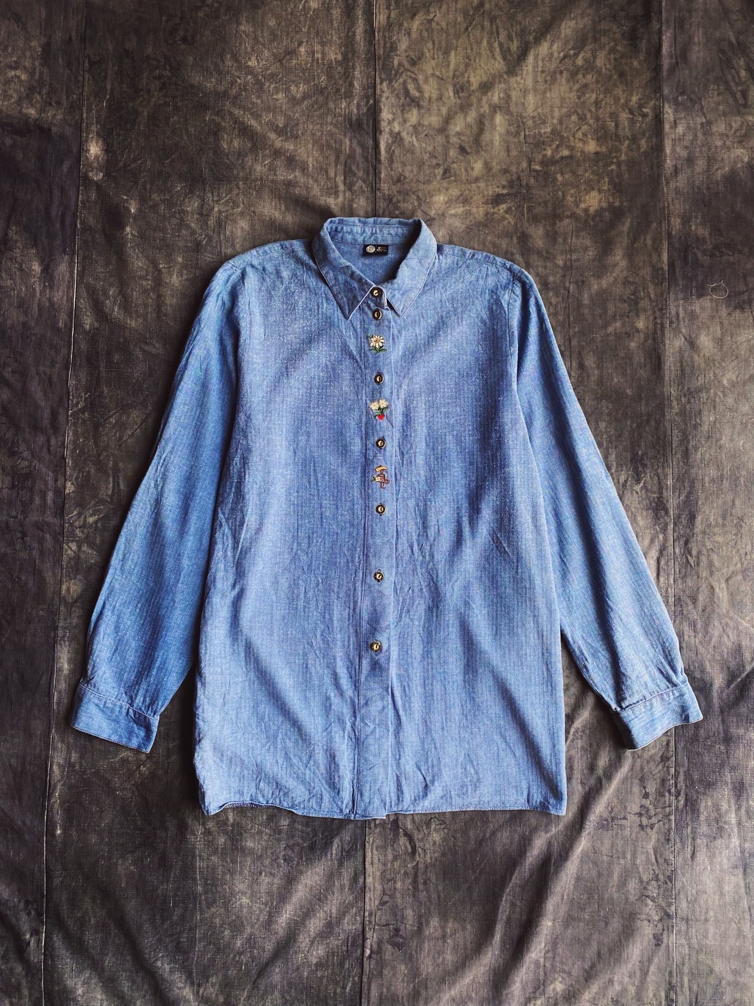 Tylorean Pullover shirts /古著提洛爾襯衫-湛藍