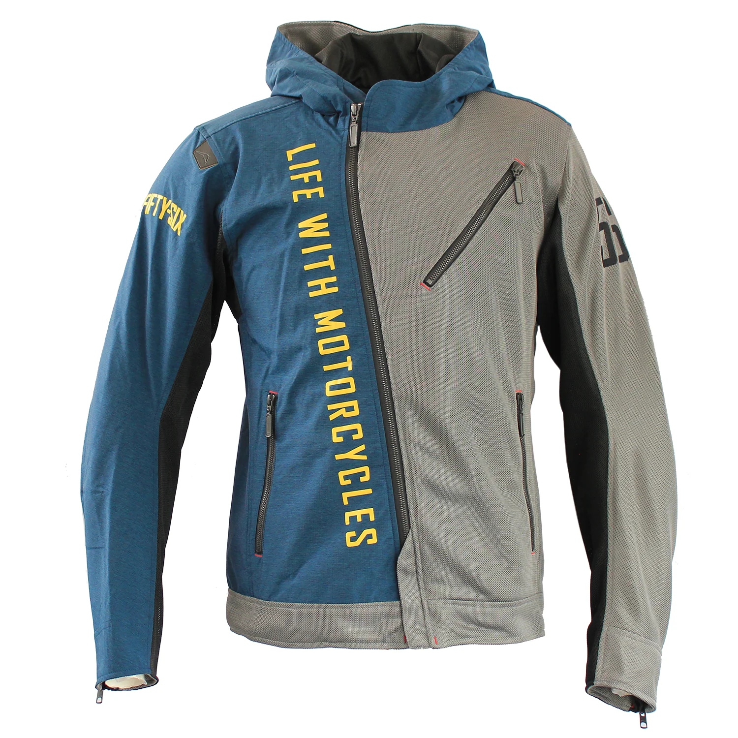 56DESIGN x KUSHITANI聯名外套，五件式護具與連帽扣環設計，安全與舒適並重