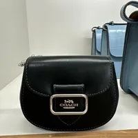 [S] COACH CP465 LEATHER MORGAN CC CHN,SV/BLACK, 196395197545 (SCO706)