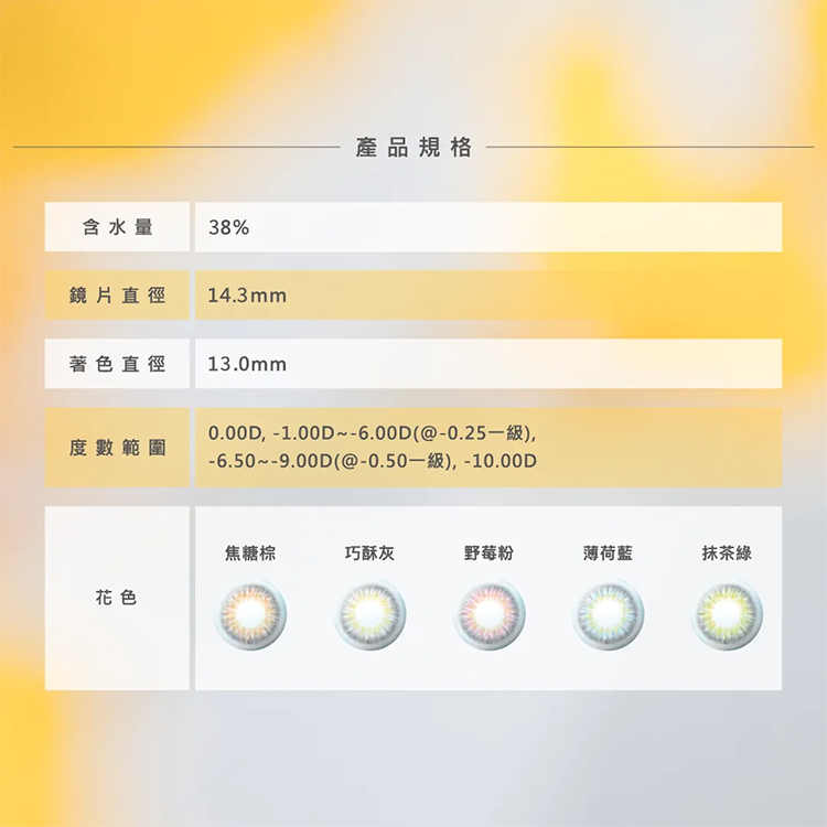 博士倫,蕾絲漾眸,月拋,冰淇淋,抹茶綠,焦糖棕,巧酥灰,野莓粉,薄荷藍